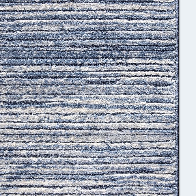 Well Woven Custom Size Hallway & Stair Runner- Harlow Delphi Blue 31 Inches - Image 3