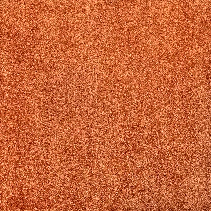 Eyely UES100M-6SQ Haze Solid Low-Pile Orange 6' Square Area Rug, Pet Friendly - Image 2