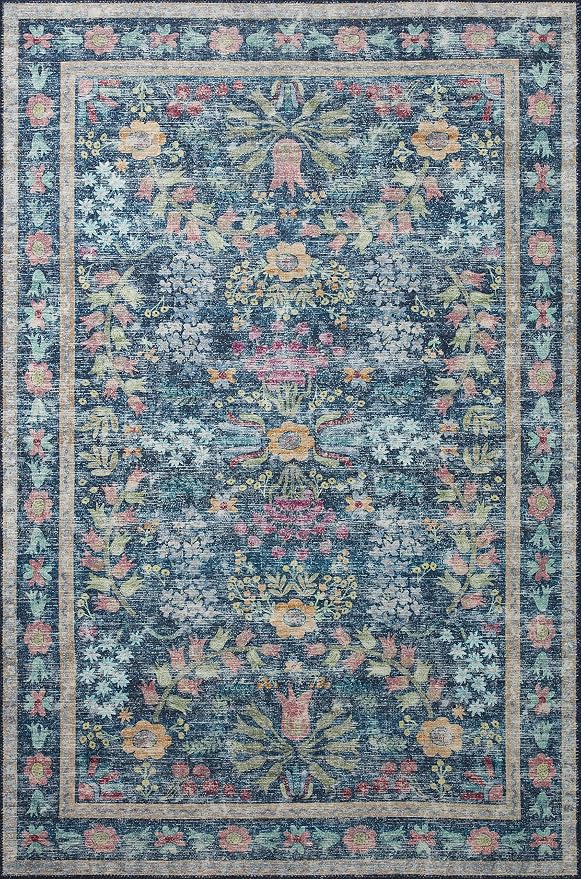 Loloi Rifle Paper Co. Maison Collection MAO-06 Blue/Multi 5'-0" x 5'-0" Round - Image 3