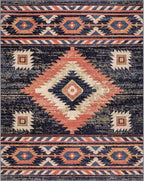 Well Woven Tulsa Lea Blue Traditional Southwestern Tribal 3x5 Area Rug - Image 3