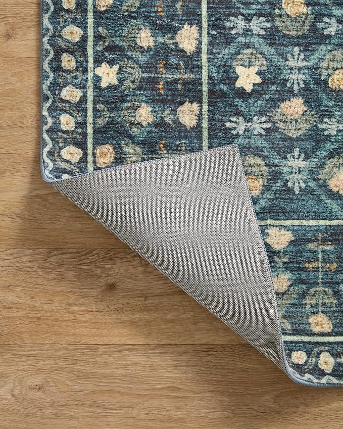 Loloi Rifle Paper Co. Eden Collection EDE-03 Lattice Indigo 8'-6" x 11'-6" Area - Image 8