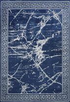 GLORY RUGS Area Rugs Marble 5x7 Navy Gray Carpet Modern Abstract Rug Living - Image 2