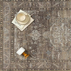 4x6 Brown Washable Vintage Area Rug - Image 7