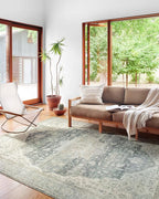 Loloi Skye Collection SKY-12 Charcoal/Dove 8'-0" x 8'-0" Round Area Rug by Loloi