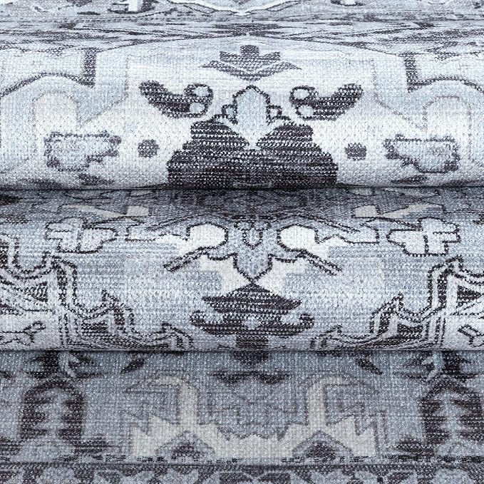 Washable Area Rug. Modern Farmhouse. Vintage. Turkish. Bohemian. Distressed. - Image 8