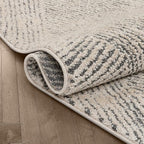 Well Woven Ezio Beige Tribal Geometric Distressed High-Lo Pile Area Rug 5x7 - Image 6