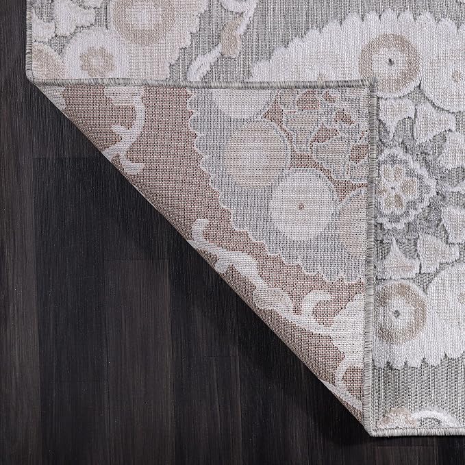 CAMILSON Runner Outdoor Rugs Oriental Retro Traditional Floral Medallion Area - Image 7