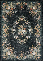 Loloi Rifle Paper Co. Laurel Collection LAU-01 Dark Navy 2'-8" x 8' Runner Rug - Image 3