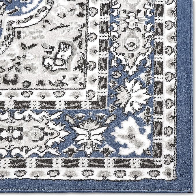 Home Dynamix Premium Sakarya Traditional Medallion Border Area Rug, Midnight - Image 6