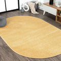 Eyely UES100B-5OV Supersoft Haze Solid Low-Pile Indoor Area Rug, Minimalist by eyely