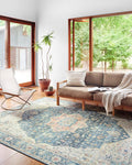 Loloi Skye Collection SKY-12 Ocean/Multi 9'-0" x 12'-0" Area Rug by Loloi