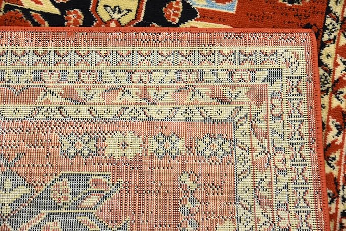 Unique Loom Taftan Collection Border Geometric Tribal Inspired Design Area Rug - Image 10