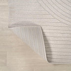 JONATHAN Y Hallie High-Low Curve Ivory/Cream 7x7 Square Indoor/Outdoor Area Rug - Image 5