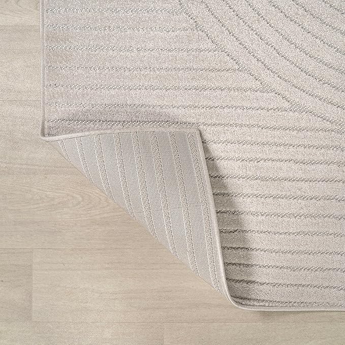 JONATHAN Y Hallie High-Low Curve Ivory/Cream 8' Round Indoor/Outdoor Area Rug - Image 5