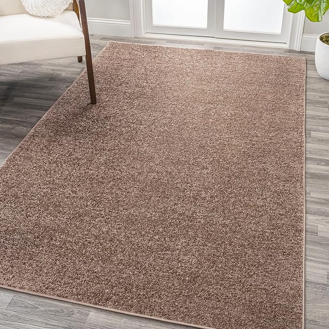 Eyely UES100J-6 Supersoft Haze Solid Low-Pile Indoor Area Rug, Minimalist by eyely