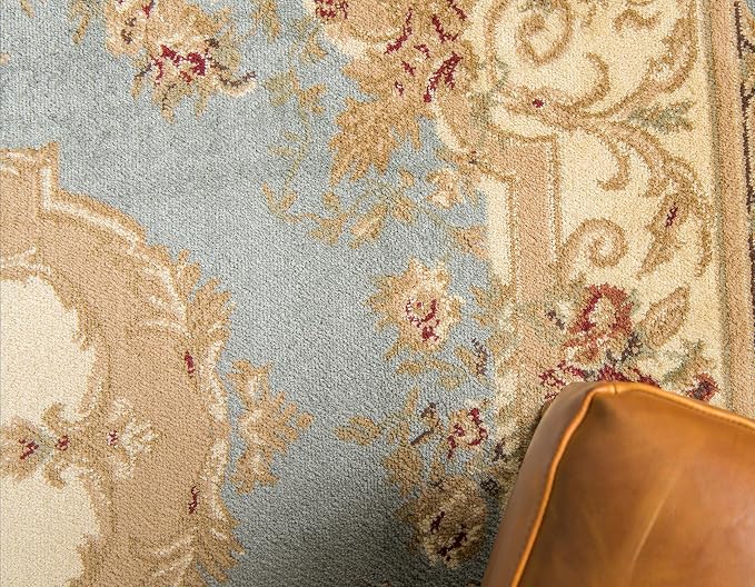 Unique Loom Versailles Collection Traditional Classic Floral Motif Area Rug - Image 7