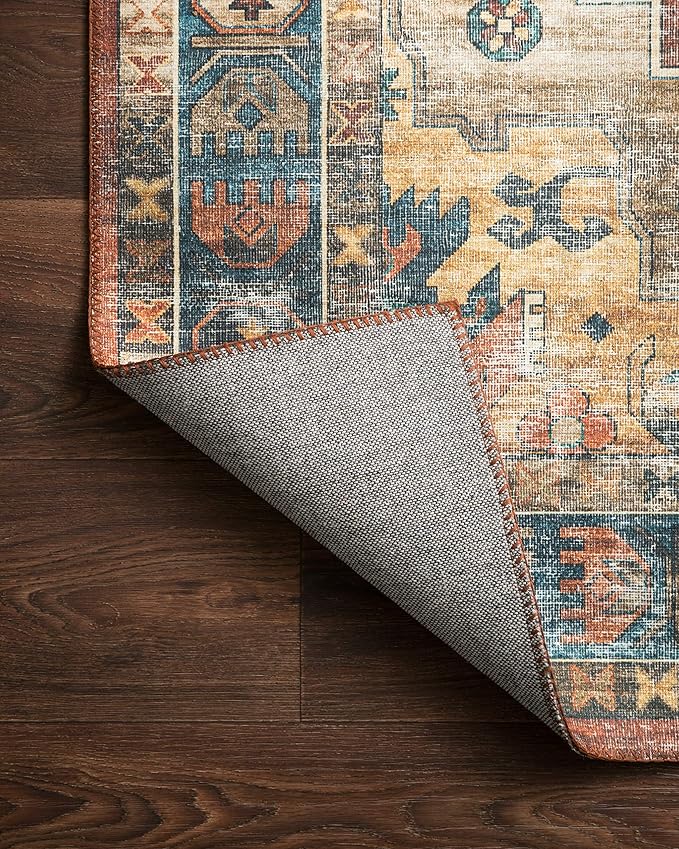 Loloi II Skye Collection SKY-07 Terracotta/Sky 2'-3" x 3'-9" Accent Rug - Image 7