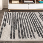 JONATHAN Y Khalil Modern Berber Stripe Cream/Black Indoor Area Rug, Contemporary - Image 4