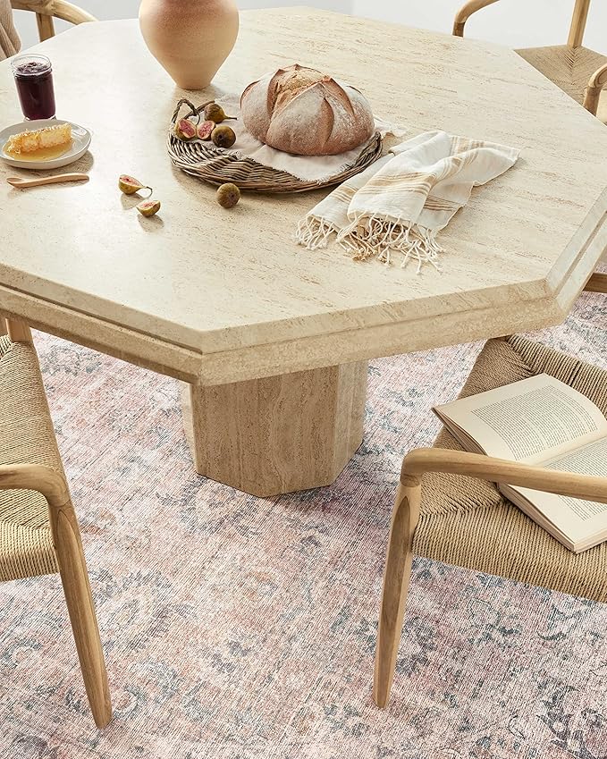 Loloi II Skye Collection SKY-01 Blush/Grey 7'-6" x 9'-6" Area Rug - Image 10
