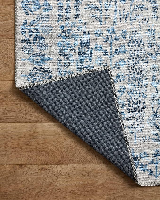 Loloi Rifle Paper Co. Maison Collection MAO-07 Blue 2'-6" x 7'-6", .19" Pile - Image 6