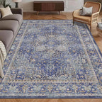 Washable Area Rug 3' x 5 ' Vintage Traditional Persian Mat by Unknown
