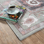 Fame Living Green Oushak Rug, Modern Small Rugs, Door Mat, Doormat - Image 9