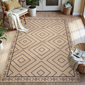 Tangsoo Easy Jute Rug 3x5 for Entryway, Geometric Non-Slip Washable Indoor by Tangsoo