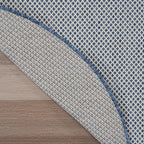 Nourison Home Courtyard Ivory Blue 5' x Round Area Rug - Image 10