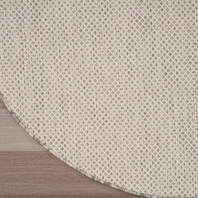 Nourison Home Courtyard Ivory Silver 6' x Round Area Rug - Image 7