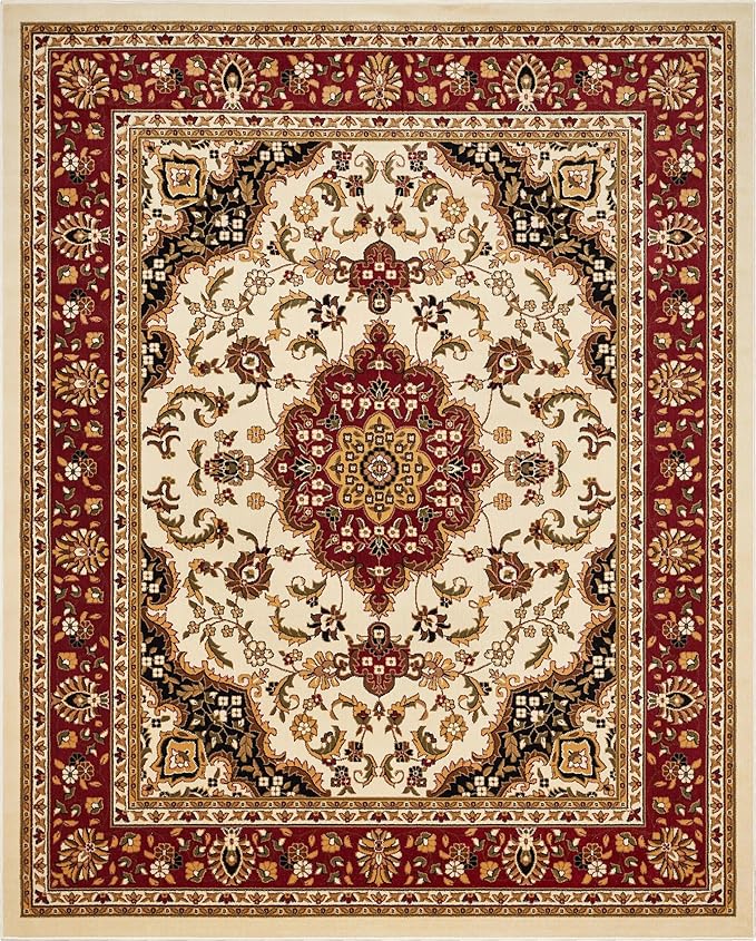 Well Woven Barclay Collection Medallion Kashan Ivory 8x10 Area Rug - Image 3