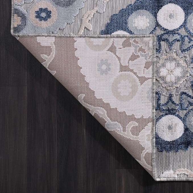CAMILSON Runner Outdoor Rugs Oriental Retro Traditional Floral Medallion Area - Image 6