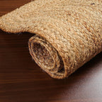 Hand Woven Farmhouse Jute Area Rug 5x8 Ft Rectuangler Natural Yarn, Rustic - Image 9