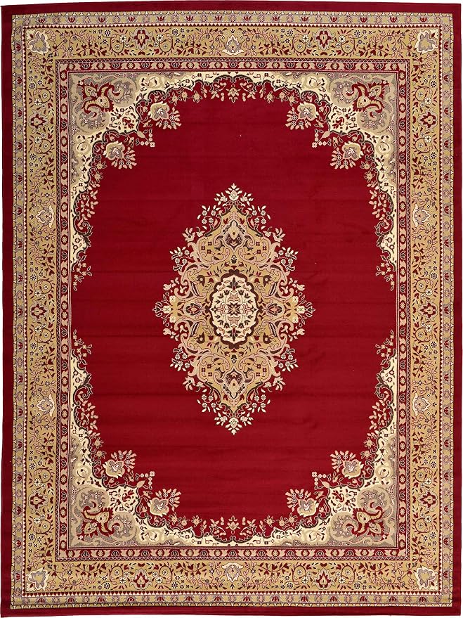 Unique Loom Reza Collection Traditional Persian Style Area Rug, 9 ft 10 in x 13 - Image 9
