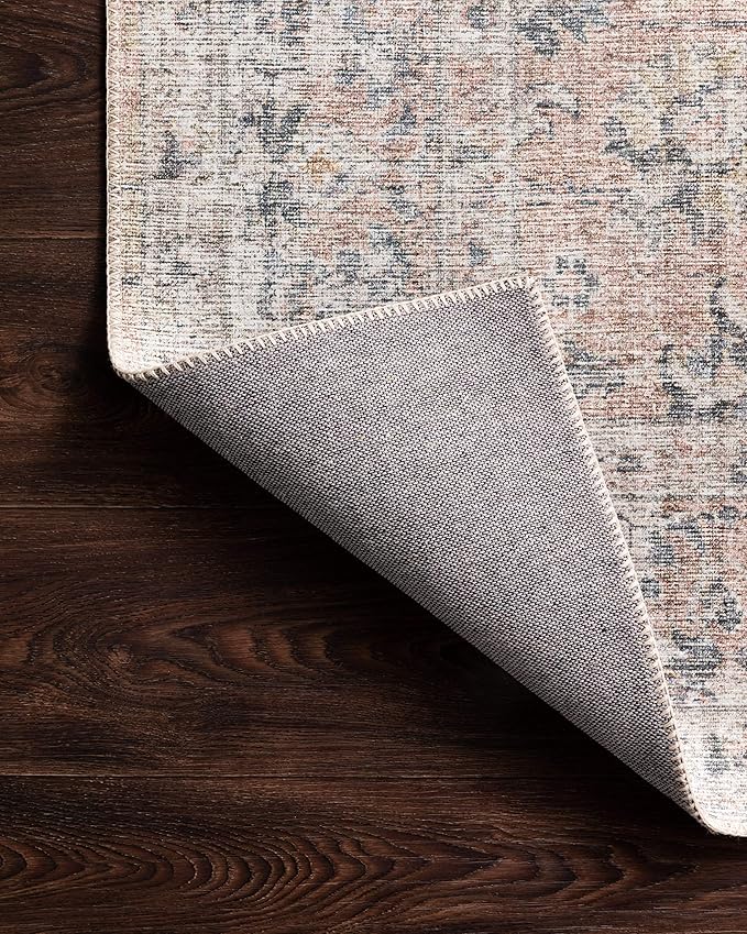 Loloi Skye Collection SKY-01 Blush/Grey 6'-0" x 6'-0" Round Area Rug - Image 13