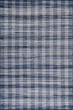 Dash & Albert Denim Plaid Blue Machine Washable Rug, 4 X 6 Feet by DashAlbert