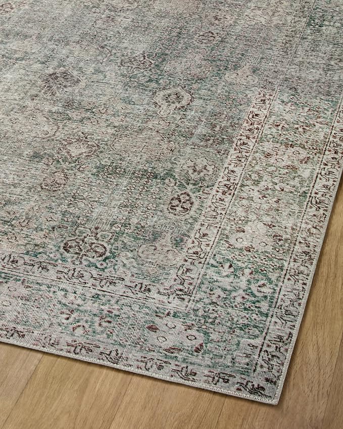 Loloi Chris Loves Julia Jules Collection JUL-08 Emerald/Antique Ivory 3'-6'' x - Image 11