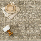 Brown Area Rug 8x10 Machine Washable Large Vintage Living Room Distressed Non - Image 7