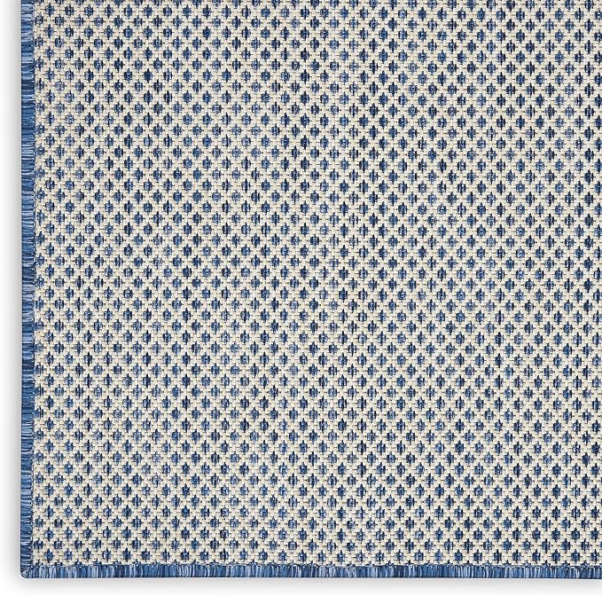 Nourison Home Courtyard Ivory Blue 9' x 12' Area Rug - Image 8