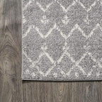 JONATHAN Y Boho Vintage Diamond Gray/Ivory Square Area Rug 5X5 ft, Moroccan Hype - Image 5