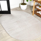 Eyely UES100D-5OV Supersoft Haze Solid Low-Pile Indoor Area Rug, Minimalist by eyely