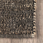 nuLOOM 8x10 Elfriede Jute & Cotton Hand Woven Area Rug, Solid Rustic Farmhouse - Image 4