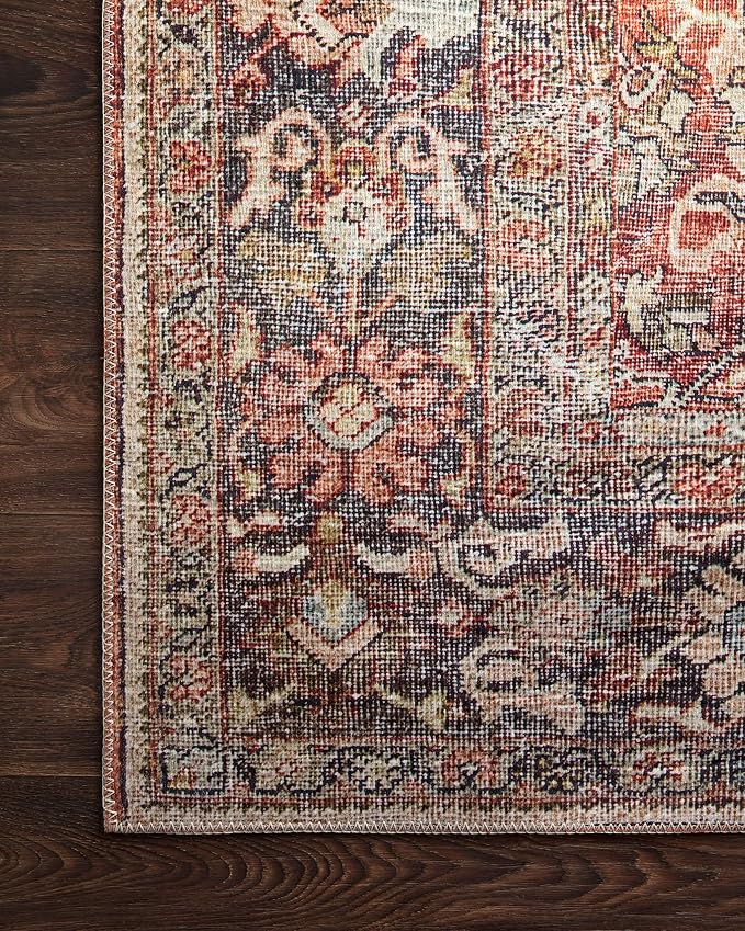 Loloi Layla Collection LAY-02 Spice/Marine 2'-6" x 12'-0" .13" Thick Runner Rug - Image 6