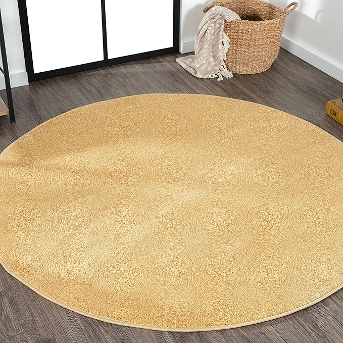 Eyely UES100B-8R Supersoft Haze Solid Low-Pile Indoor Area Rug, Minimalist by eyely
