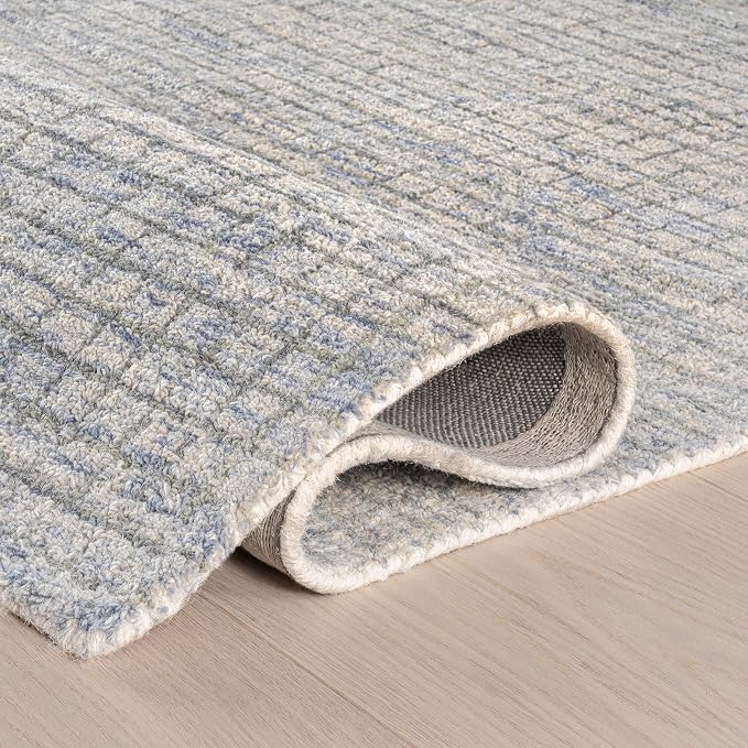 Rugs USA Melrose Light Blue/Ivory, Wool & Cotton, Soft and Cozy, High Traffic - Image 7