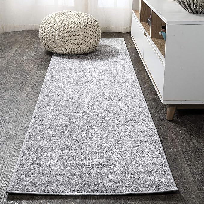 Eyely UES100K-216 Supersoft Haze Solid Low-Pile Indoor Runner Rug, Minimalist by eyely