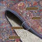 Washable Area Rug 8' x 10' Vintage Traditional Persian Mat - Image 6