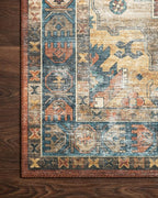 Loloi Skye Collection SKY-11 Rust/Blue 8'-0" x 8'-0" Round Area Rug - Image 6