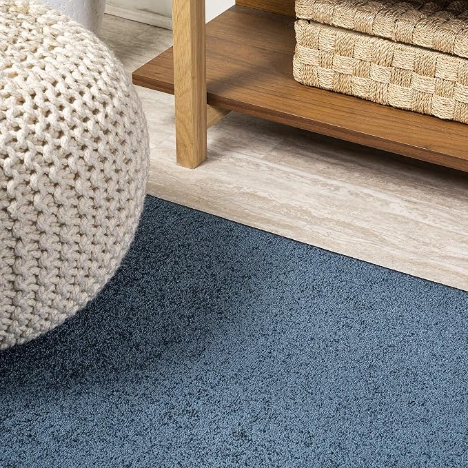 JONATHAN Y Haze Solid Low-Pile Navy 5' Round Indoor Area Rug, Minimalist - Image 2