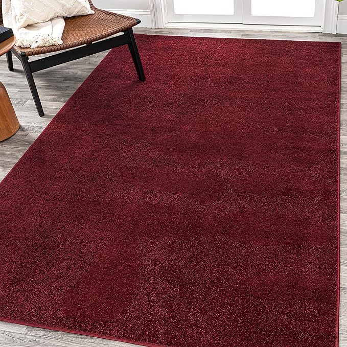 JONATHAN Y Haze Solid Low-Pile Dark Red Indoor Area Rug 3x5, Minimalist - Image 12