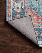 Loloi Skye Collection SKY-03 Turquoise/Terracotta 2'-0" x 5'-0" Accent Rug - Image 8